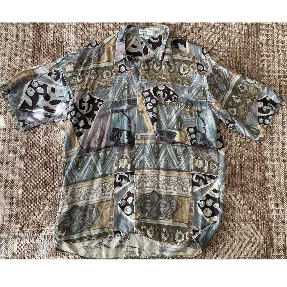 90s Emme Uno Made In Italy bold Print SZ Large